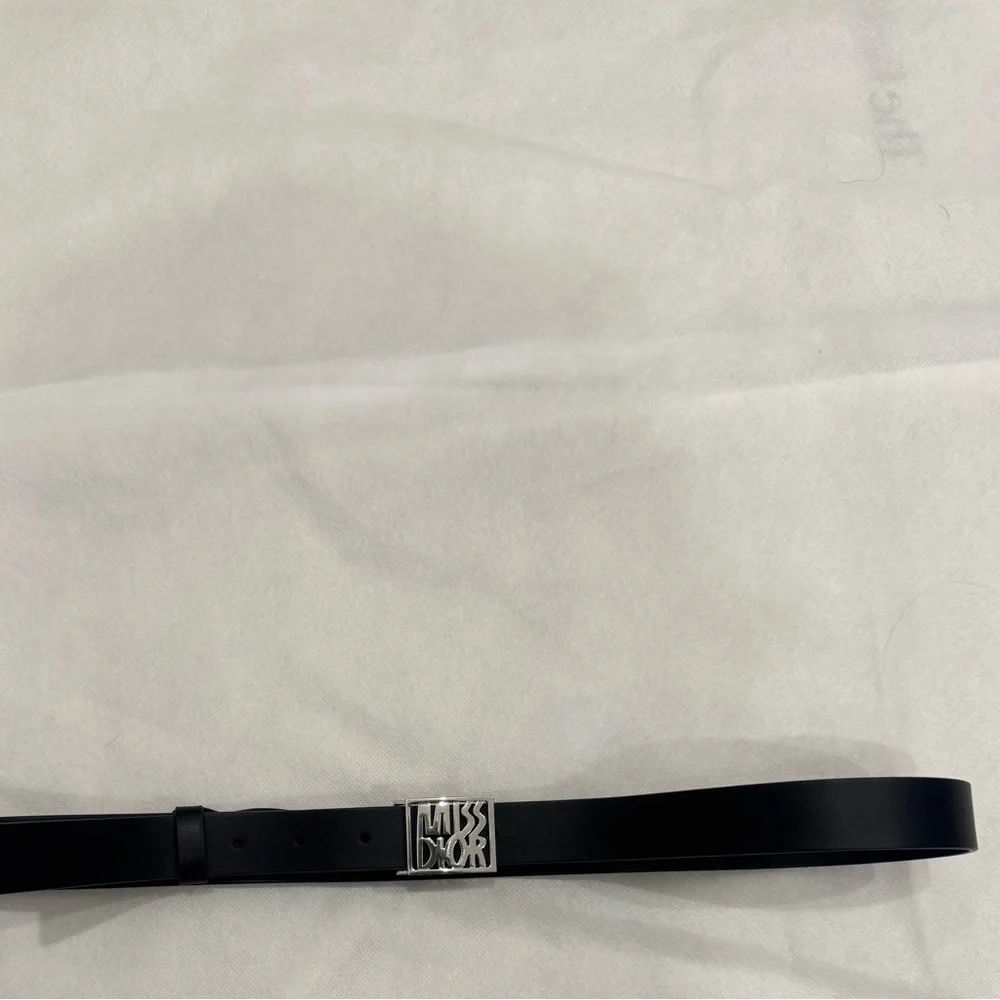 Dior Black Belt Bag with Silver Logo